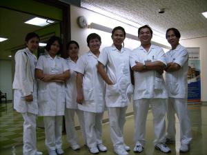 Bhea and her colleagues at Dubai Hospital